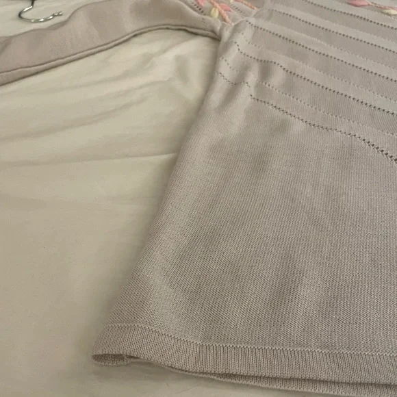 Molli Beige Long Sleeve Top with Pink Accents - Picture 13 of 13